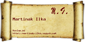 Martinak Ilka névjegykártya